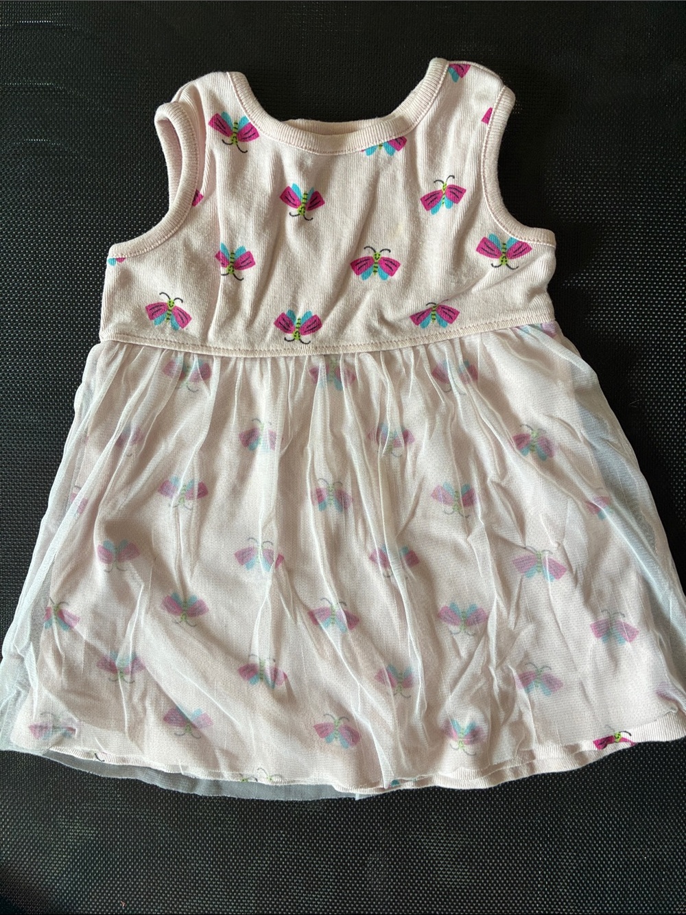 Hanna Andersson Pink Tank Dress with Butterfly Print